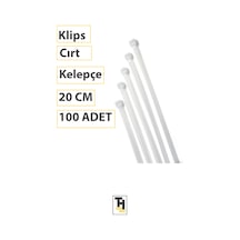 Dayanıklı Klips Cırt Kelepçe Ayarlanabilir, Çok Amaçlı, Kablo Ve Boru Sabitleme 20 Cm 100 Adet