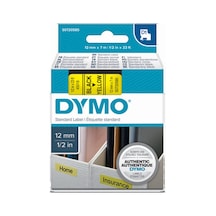 Dymo D1 Şerit Standart 12 Mmx7 Mt Sarı Üzerine Siyah 45018 S0720580 Diğer