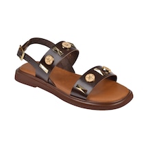 Beety Hakiki Deri Comfort Kadın Sandalet Bee-352 Kahve