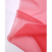 Kırmızı Kumlu Dokulu Hafif Parlak Organze Tül Kumaş Elbiselik & Bluzluk 150x220cm-12844