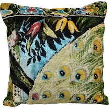 Zehra Abla Halı Yeni Kadife Dokuma Dekoratif Kilim Kırlent Yastık Kılıfı 6013