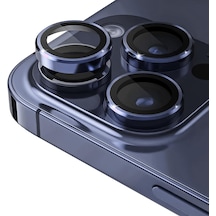Esd İphone 15 Pro/15 Pro Max/14 Pro/14 Pro Max Uyumlu 9h Safir Kamera Lens Koruyucu Mavi