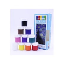Tr Akrilik Boya 10 Renk 20 Ml 1 Paket Akrilik Boya Seti 10 Lu Ahşap Tuval Taş Ağaç Boyamalar İçin İdea Boyama Set Genel