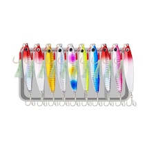 Ayrex Valkyrie 10 Adet 10gr 4.8cm Kutulu Metal Rapala Jig Seti Balık Olta Yemi İspanyol Oltası