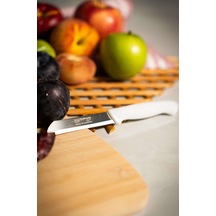 Solingen Simli Deliksiz Meyve Bıçağı Beyaz Saplı, 18,5 Cm, Paslanmaz Alman Çeliği Tekli -225 Beyaz