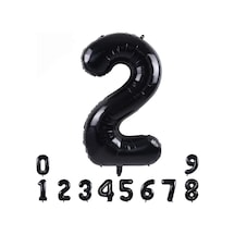 2 SİYAH RAKAM FOLYO BALON 34" Inc 82 cm