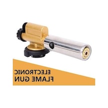 Createtech Elektronik Ateşleme Bakır Alev Bütan Gaz Brülörü Tabancası, Kamp Piknik Barbekü Kaynak Ekipmanları Çok Renkli