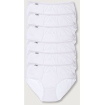 Kadın Beyaz 6'lı Paket Likralı Bato Külot 001