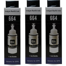 Melsan Epson Ecotank L222 Uyumlu Siyah  Uyumlu Mürekkep 3x70 Ml Toplam 210 Ml