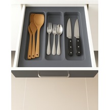 42x49 Cm Çekmece İçi Gri Kepçelik Organizer 38x40 Cm Kesilebilir Gri