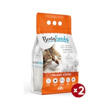 Benty Sandy Portakal Kokulu İnce Topaklaşan Bentonit Kedi Kumu 2 x 10 L