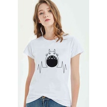 My Neighbor Komşum Totoro Baskılı Beyaz Kadın Tshirt (534816732)
