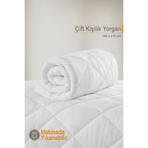 Ecotermo Çift Kişilik Mikrofiber Antialerjik Silikon Yorgan Çeyizlik Otel Yorganı 195x215 Cm Beyaz