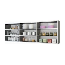 Kenzlife hazır mutfak orela gri 060*150*22 mutfak banyo dolabı kapaksız raflı