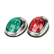 Seyir Feneri 12V Iskele+Sancak Led 316 Krom