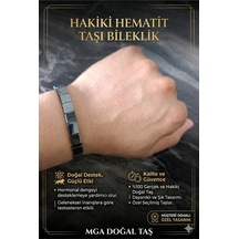 Hematit Bileklik - Hematit Taşı Bileklik - Kare Hematit Bileklik - 2026 En Bileklik Gri Gri