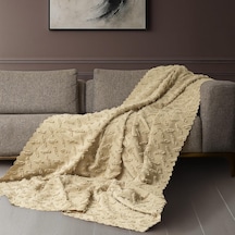 Ponela Koltuk Örtüsü Kaymaz Bohem Punch Kabartmalı 110x175 Cm 2 Adet Berjer Kaymaz, Bej