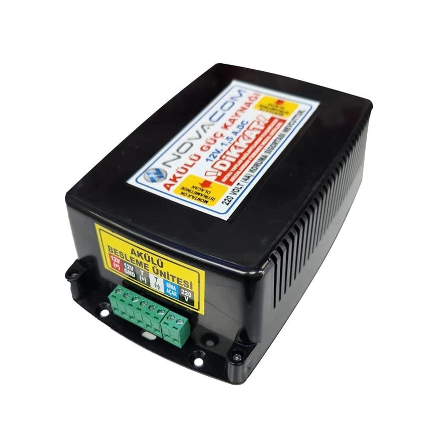 Powermaster Novacom Nvc-akd Akıllı Kilit Akülü 12 Volt 1.5 Amper Güç Kaynağı