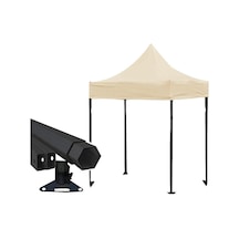 Reyo Premium Serisi Altıgen Profil Krem 3x3 Katlanır Makaslı Çardak Krem
