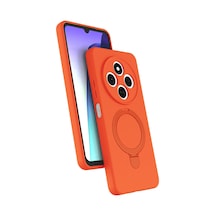 Xiaomi Redmi 14c Regal Magsafe Standlı Kapak - Turuncu Renkli