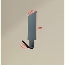 Kendinden Yapışkanlı 4 Lü Paket Dikdörtgen Mat Siyah Bornoz Havlu Askısı 7/8 Yaş