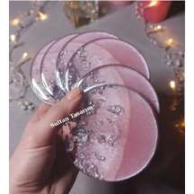 4 Lü Epoksi Bardak Altlığı - 109 Pembe