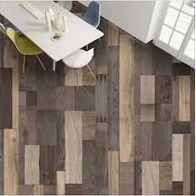 Yer Kaplama Folyosu Kendinden Yapışkanlı Laminasyonlu Ahşap Parke Desen 60cm X 100cm