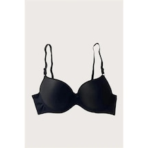 Ang Butik Mikro Kumaş Push Up Dolgulu Balenli Günlük Tek Destekli Sütyen BEYAZ