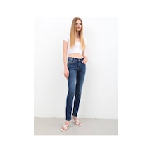 Kadın Likralı Slim Jean Pantolon Mavi 001