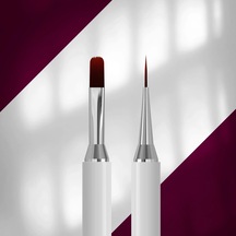 Staleks Exclusive Çift Uçlu Sentetik Nail Art Jel Liner Fırçası 11-12mm Manyetik Kapaklı Nbx-06/11