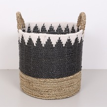 Çeşme 36x35x43 Cm. Muz Lifi El Yapımı Sepet L Mix