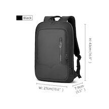Siyah Erkekler İş Sırt Çantası Ince Çalışma Su Geçirmez 14 "laptop Çantası Usb Seyahat Sırt Çantası Kadın Açık Okul Sırt Çantası Siyah