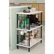 3 Raflı Telli Çevir-kur Çok Amaçlı Raf Ünitesi Metal Gövde Mutfak Düzenleyici Pratik Organizer Beyaz 3 Raflı Telli Çevir-kur Çok Amaçlı Raf Ünitesi Metal Gövde Mutfak Düzenleyici Pratik Organizer Beyaz