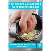 Yeni Nesil Paslanmaz Çelik Pratik Mutfak Sarımsak Rendesi Kolay Kullanımlı Gondol Sarımsak Ezici Çel Diğer