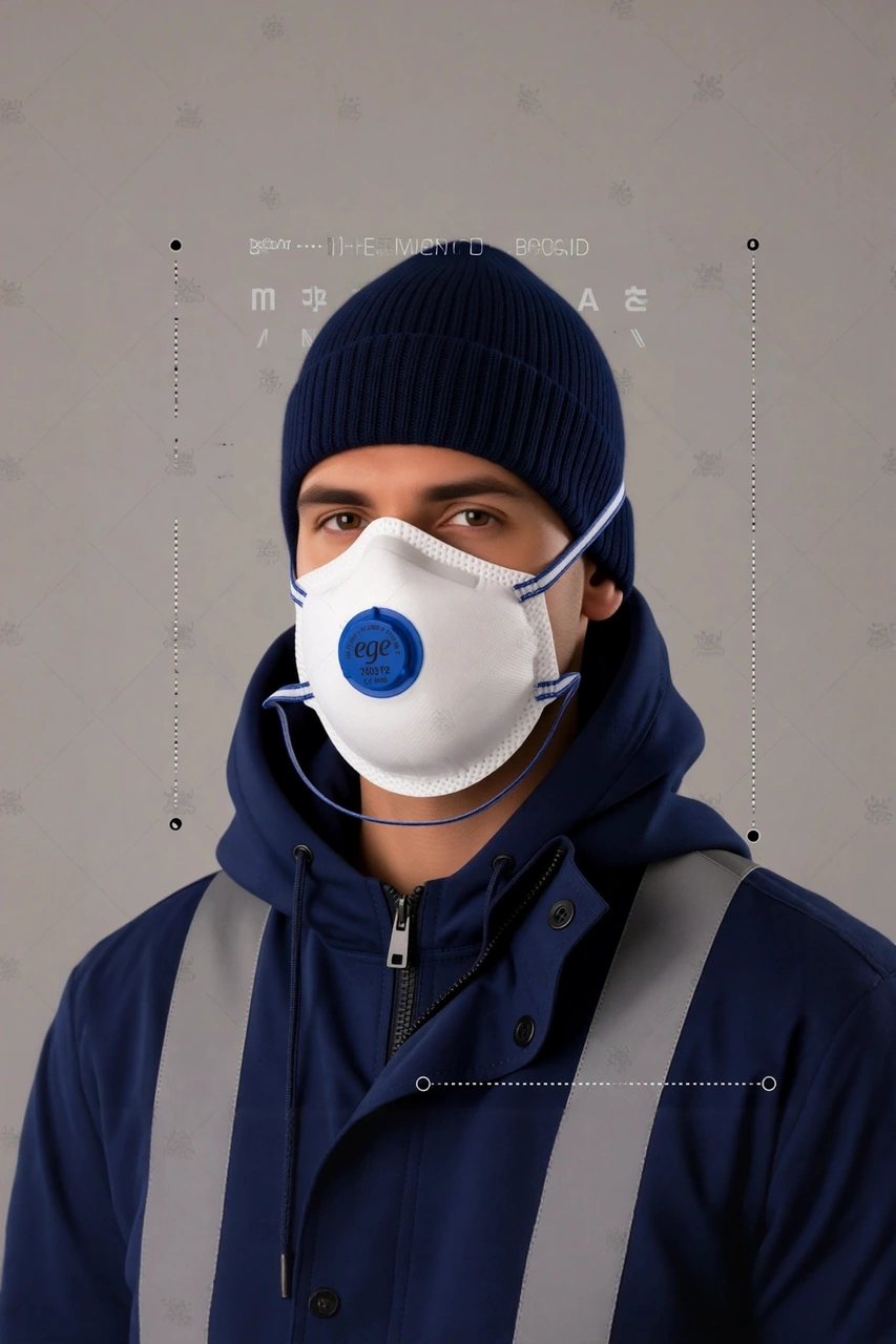 Ege Ffp2 2403 Kubbeli Solunum Maskesi Isg Korumasi Kubbe Ventilli Tam Yüz Koruyucu Maske