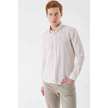 İmza Bej Uzun Kollu Çizgili Biritli Yaka Pamuklu Likralı Casual Slim Fit Dar Kesim Gömlek 1004240233-bej Bej İmza Bej Uzun Kollu Çizgili Biritli Yaka Pamuklu Likralı Casual Slim Fit Dar Kesim Gömlek 1004240233-bej Bej