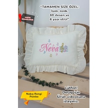 Gros Shop Müslin Yeni Doğan 4katlı Organik %100pamuk Kişiye Özgü Nakışlı Hastane Çıkış Seti Nota Model Ekru-6