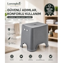 Tr Lorempbox Kaydırmaz Tabanlı Plastik Tabure Gri Diğer