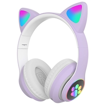Ally 23M Kedi Kulak Led Aydınlatmalı Kulak Üstü 5.0 Bluetooth Kulaklık