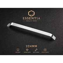 224 Mm Parlak Gümüş Mobilya Kulpu Modern Premium Dolap Ve Çekmece Kulbu Çoklu Renk