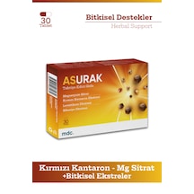 Mdc Asurak Kırmızı Kantaron Magnezyum Sitrat Levistikum Biberiye 30 Tablet