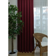 Evdepo Home Bordo Fon Perde Tek Kanat (539777273) Bordo