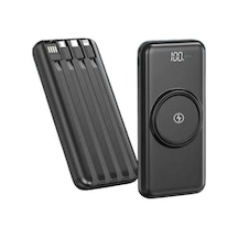 Kablosuz - 435 - Çoklu Şarj Girişli 10.000 Mah Kablolu - Aconcept - Powerbank Tnabilir Açık