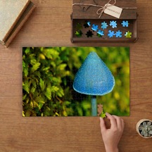 Mavi Mantar Tasarımı 240 Parça Ahşap Puzzle Ahşap Kutuda Mpy60478