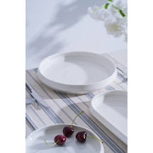 Acar Rumi Yuvarlak Tabak - 24 Cm Beyaz