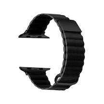 Mobilefix Watch 38mm Uyumlu Krd-78 Pu Deri Kordon Strap Kayış Clo- Siyah