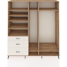 Kronos Dolap 9 Raflı 3 Çekmeceli 3 Askılı 220x59x243 Çam-çam/aytaşı Atlas Çam/aytası