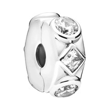Nur Silver Kare Ve Yuvarlak Detay Durdurucu Gümüş Charm Nur-bl00483