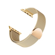 Apple Watch Series 8 45mm İçin Kordon Luxe Metal Twist Gold Watch Series 8 45mm İle Uyumlu Kordon, Kayış - Gold Çok Renkli