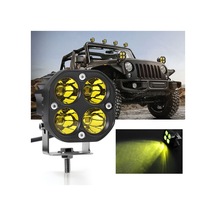 4 LED Sarı Çalışma 40W Motosiklet Off Road Lambası Sis Farı
